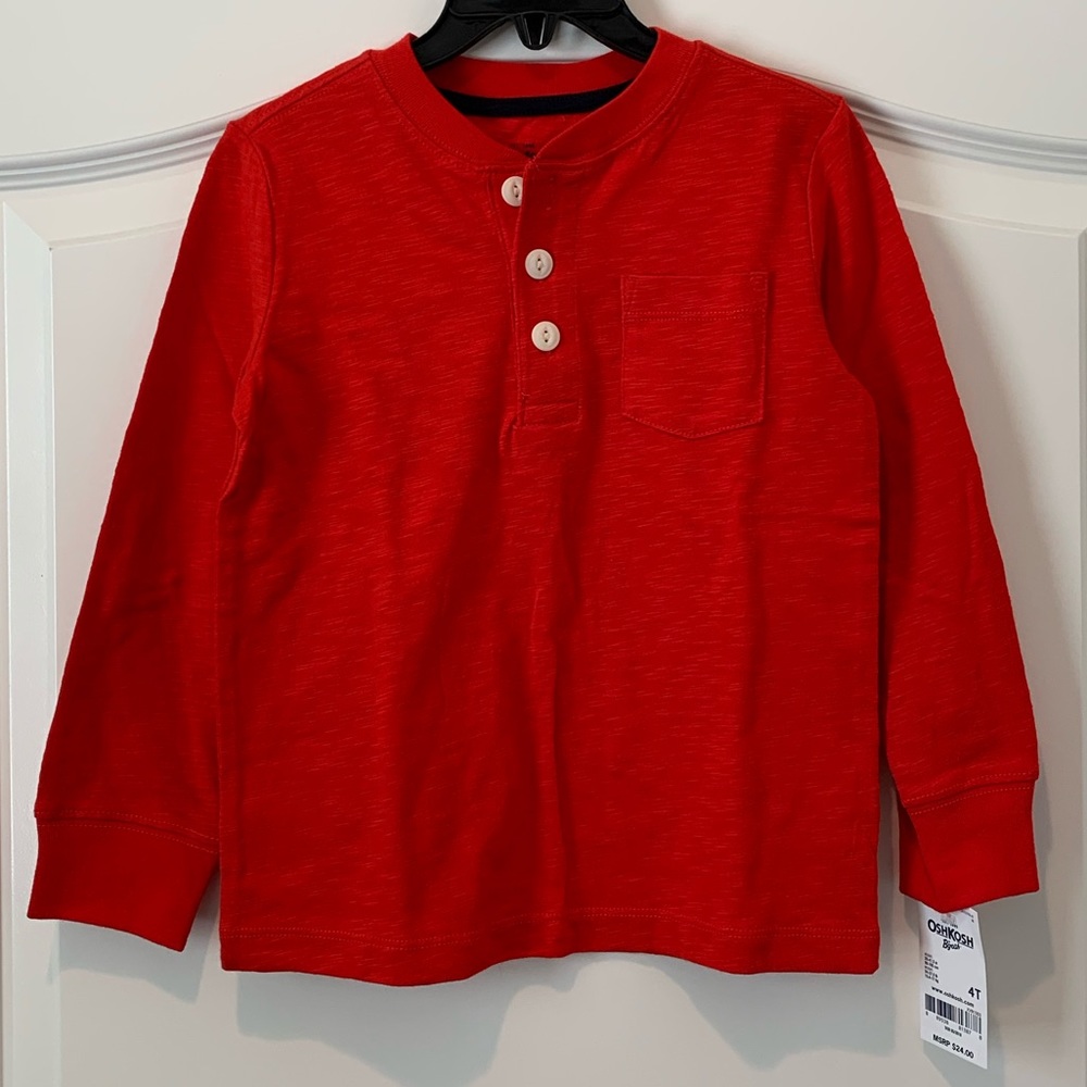 💙 NWT. OshKosh B’gosh long sleeve henley.